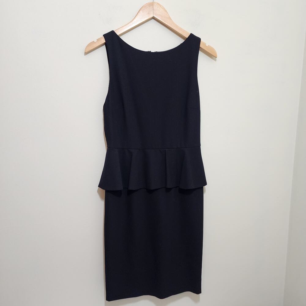 Alice + Olivia sleeveless tank peplum waist black dress woman's size 6‎